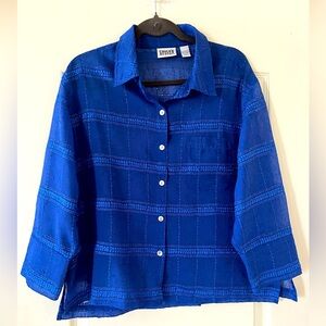 Chico's Royal Blue Button-Down Shirt